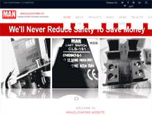 Tablet Screenshot of manelevators.com